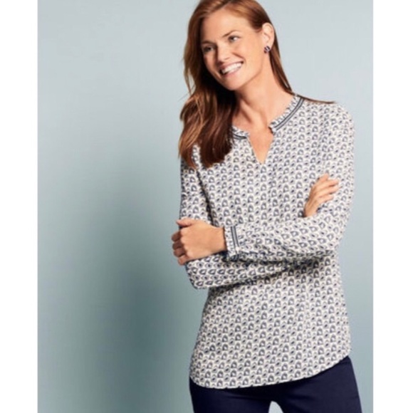 Talbots Tops - Talbots Birdcage Pop-over Blouse Size XS